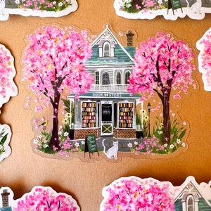 Sticker transparent librairie