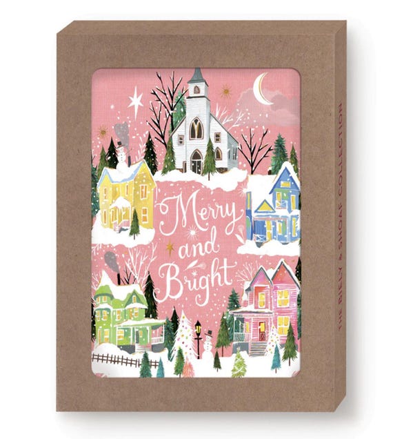 BOXED Holiday Cards - Merry & Bright