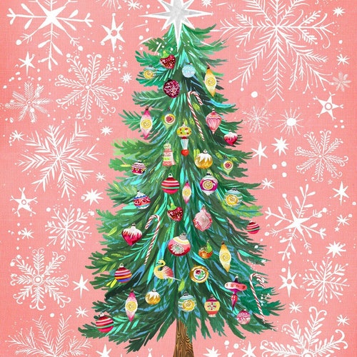 Oh Christmas Tree | Holiday Wall Art | by Katie Daisy