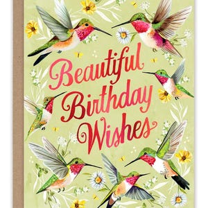 Anniversaire colibri - Carte de voeux