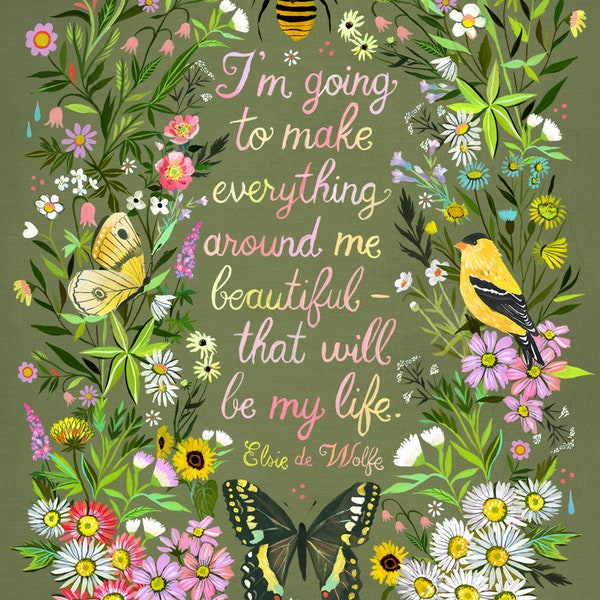 Everything Around Me | Nature Print | Katie Daisy Art | 8x10 | 11x14