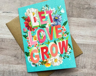 Let Love Grow - Wedding Card