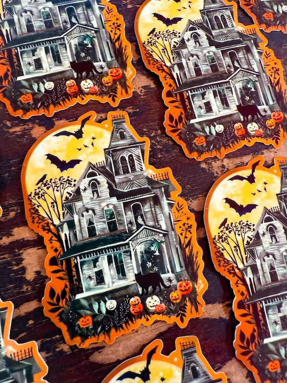 Haunted House - Glow in The Dark Sticker