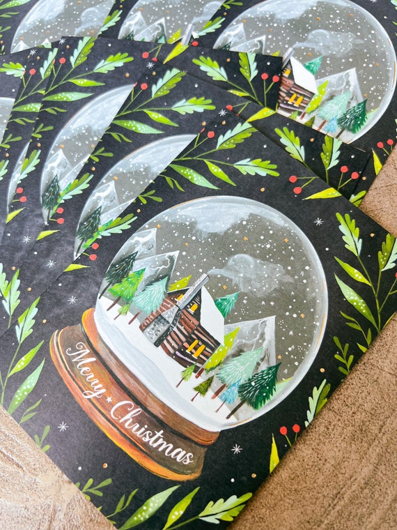 BOXED Holiday Cards - Snow Globe