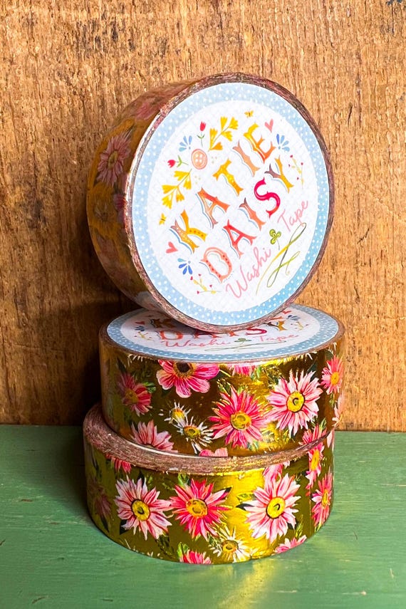 Gold Foil Floral Washi Tape #1
