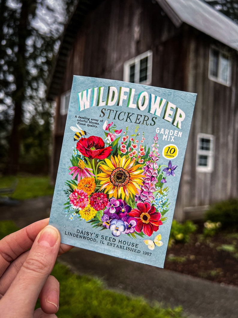 Wildflower Sticker Pack Set of 10 Matte Stickers image 6