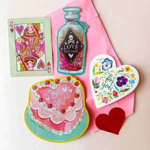 Valentine's Sticker Pack - Set of 4 Stickers