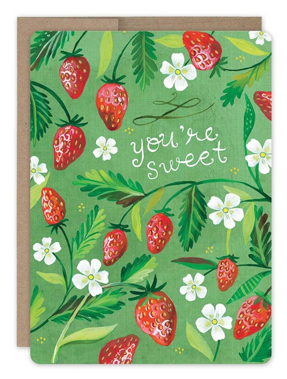 You're Sweet - Greeting Card - Katie Daisy