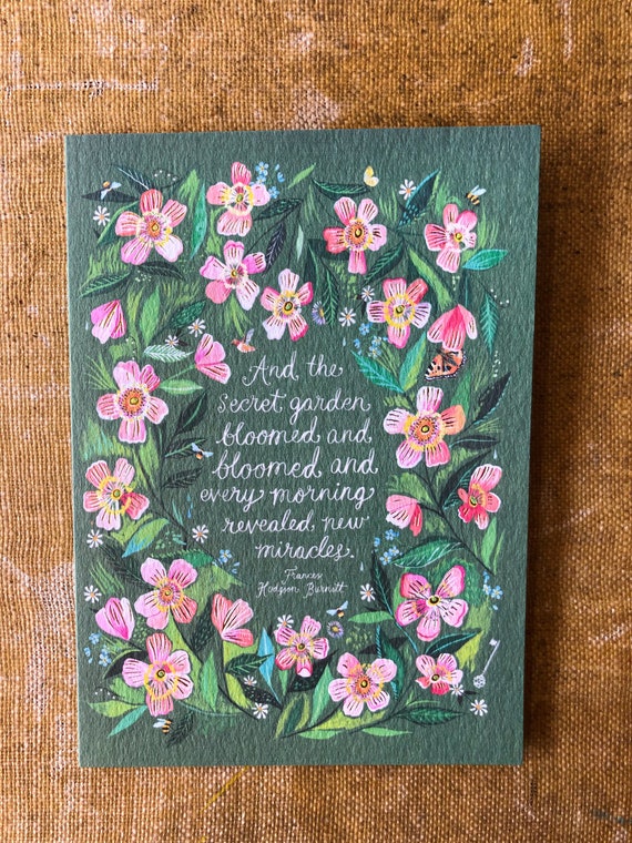 Secret Garden Birthday Card