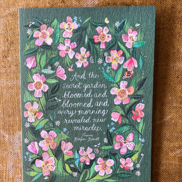 Secret Garden Birthday Card