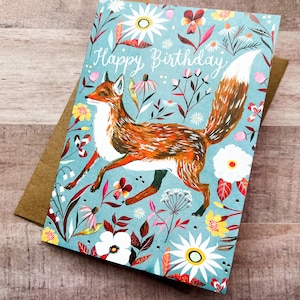 Anniversaire renard - Carte de voeux