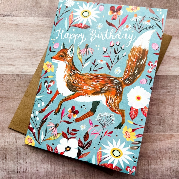 Fox Birthday - Greeting Card