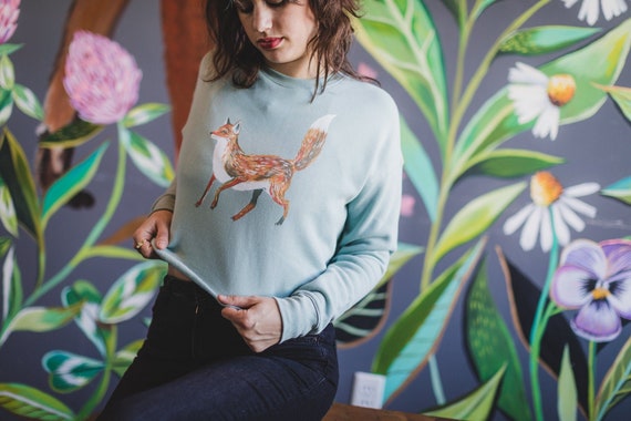 Cropped Fox Sweatshirt