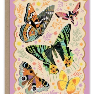 Carte d'anniversaire papillons enchanteurs