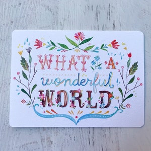 Wonderful World - Greeting Card