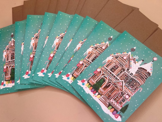 Gingerbread House Boxed Cards
