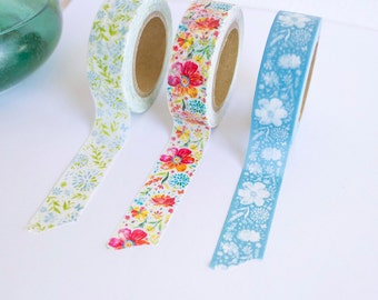 Washi Tape Set | Masking Tape | Floral | Katie Daisy | Office Supplies