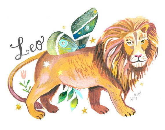 Leo  | Zodiac Wall Art | Horoscope  | 8x10 | 11x14