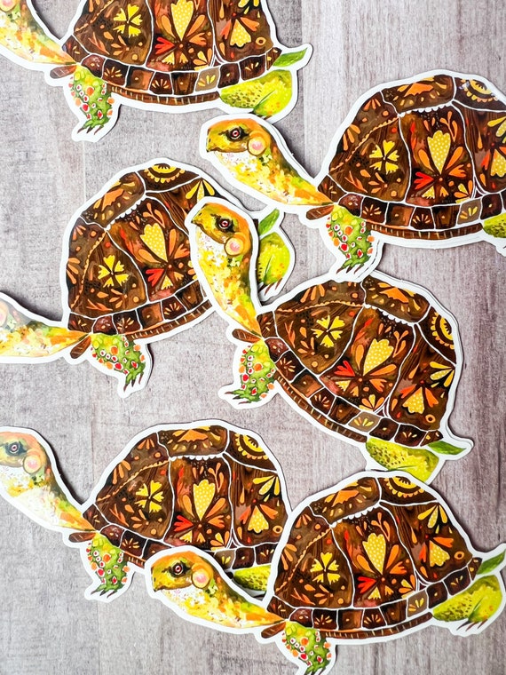 Box Turtle clear sticker