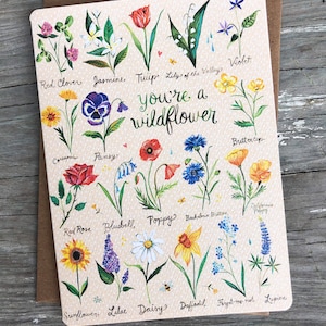 Wildflower- Cartão de felicitações