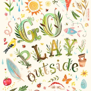 Go Play Outside Art Print image 1