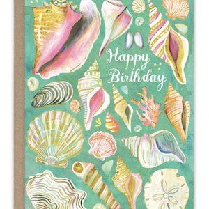 Carte d'anniversaire Trésors de coquillages