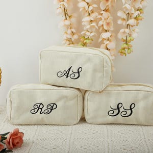 Personalisierte Monogramm Make-up Tasche, Brautparty Geschenke, Brautjungfer Geschenk, Beutel Reisetasche, Kulturtasche Frauen, Geschenk Brautjungfer,Make-up Veranstalter