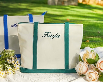 Borsa tote in tela ricamata per donna, grande borsa della spesa riutilizzabile, borsa a tracolla per tutti i giorni, borsa della spesa ecologica, regalo per lei