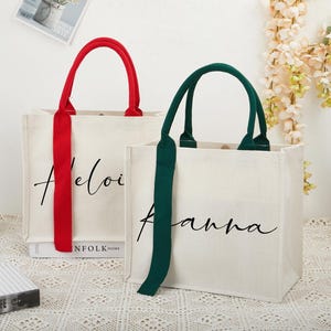 Personalisierte Brautjungfer Geschenktaschen, Strandtasche mit Namen, Jutetaschen mit Namen, Monogramm Strandtasche, Brautjungfer Vorschlag Geschenk