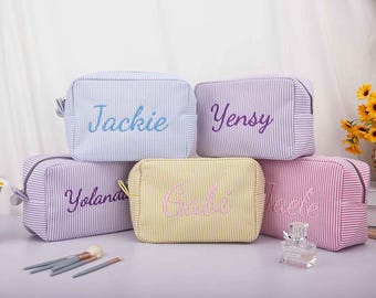 Personalisierte Brautjungfer Make-up Tasche, Benutzerdefinierte Make-up Tasche, Brautparty Geschenk Brautjungfer Geschenke, Aufbewahrungstasche mit großer Kapazität, Brautjungfer Make-up Tasche