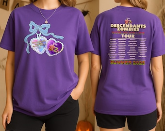 Descendants Zombies Collide Tour Tee, Disney Descendants Team Matching Tee, Descendants Concert Music Festival 2025 For Fan