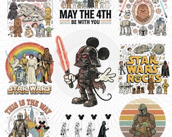 May the 4th Be With You Bundle Png, Dies ist der Weg Png, Be With You Png, Bundle 4. Mai Png Sublimation