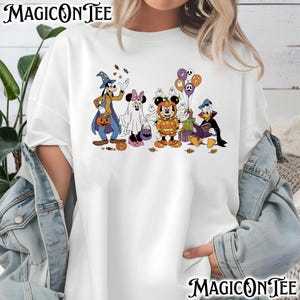 Vintage Disney Mickey Halloween Shirt, Mickey and Friends Shirt, Mickey Not So Scary Halloween Party Tee, Disney Family Trip Tees
