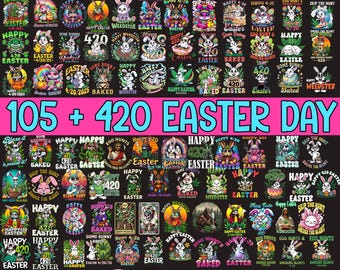 105+ Happy 420 Easter Day Png Bundle Sublimation Digital Download, 420 Easter Bunny Funny Weed Smoking Png, Rabbit Cannabis 4 20 Day Png