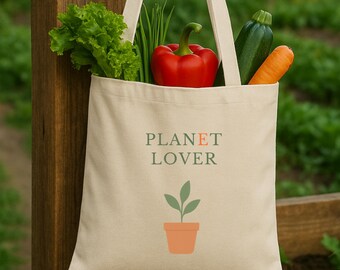 Gardening Canvas Tote Bag, Gardening Gifts, Eco Friendly Farmers Market Bag, Plant Lover Gift