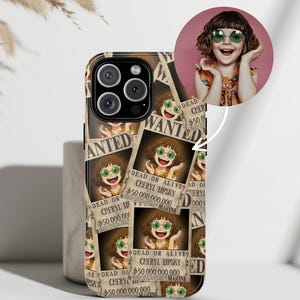 One Piece Name Anime Phone Case Custom Wanted My Photo Portrait Families & Pets Anime Merch iPhone 16 15 14 Pro Case Galaxy S25 S24 Pixel 8