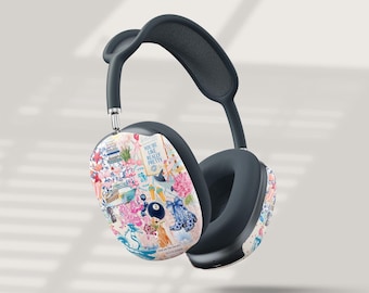 ヒョウ柄AirPods Maxカバー：ピンクリリーヘッドホンアクセサリー