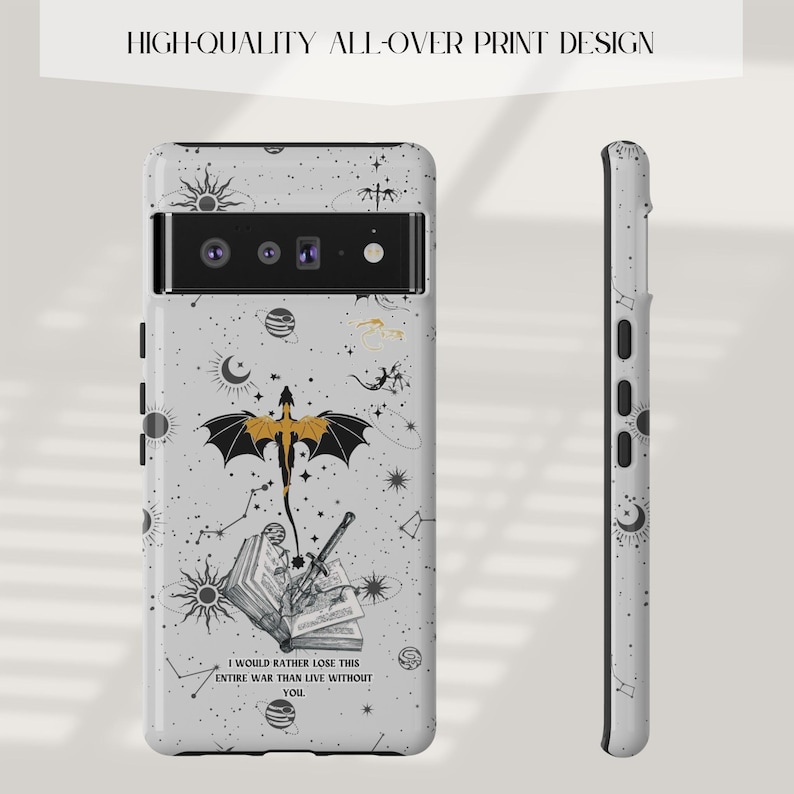Benutzerdefinierte Bookish Phone Case Dragon Book Lieblingssatz Celestial Bücherregal Phone Case Book Geschenke Merch Google Pixel 9 8 7 6 pro case Bild 5