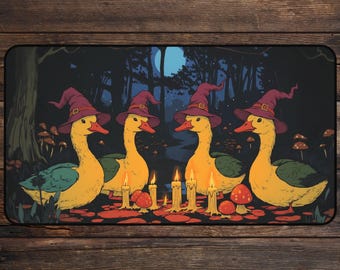 Dark Silly Goose MTG Playmat With Zones Spoky Geese Magic The Gathering Playing Mat | Cottagecore TCG Playmat Locarna MTG Proxy Accessories