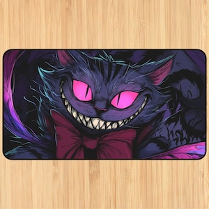 Tapete de juego Goth TCG para fans de Lorcana. Tapete de escritorio Wonderland Cat Anime, compatible con juegos de cartas coleccionables. Tapete de ratón no oficial de Lorcana.