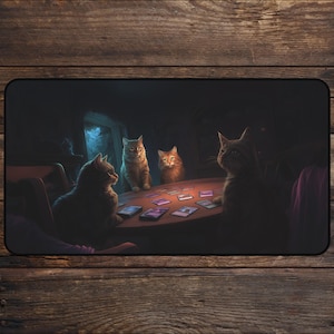 MTG Playmat Cat TCG Playmat Cozy Night Card Game MTG Token Anime Desk Mat Custom Playmat Mousepad DnD mtg Accessories Playmats