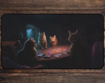 MTG Playmat Cat Lover TCG Playmate Cozy Night Card Game Deskmat & Mousepad