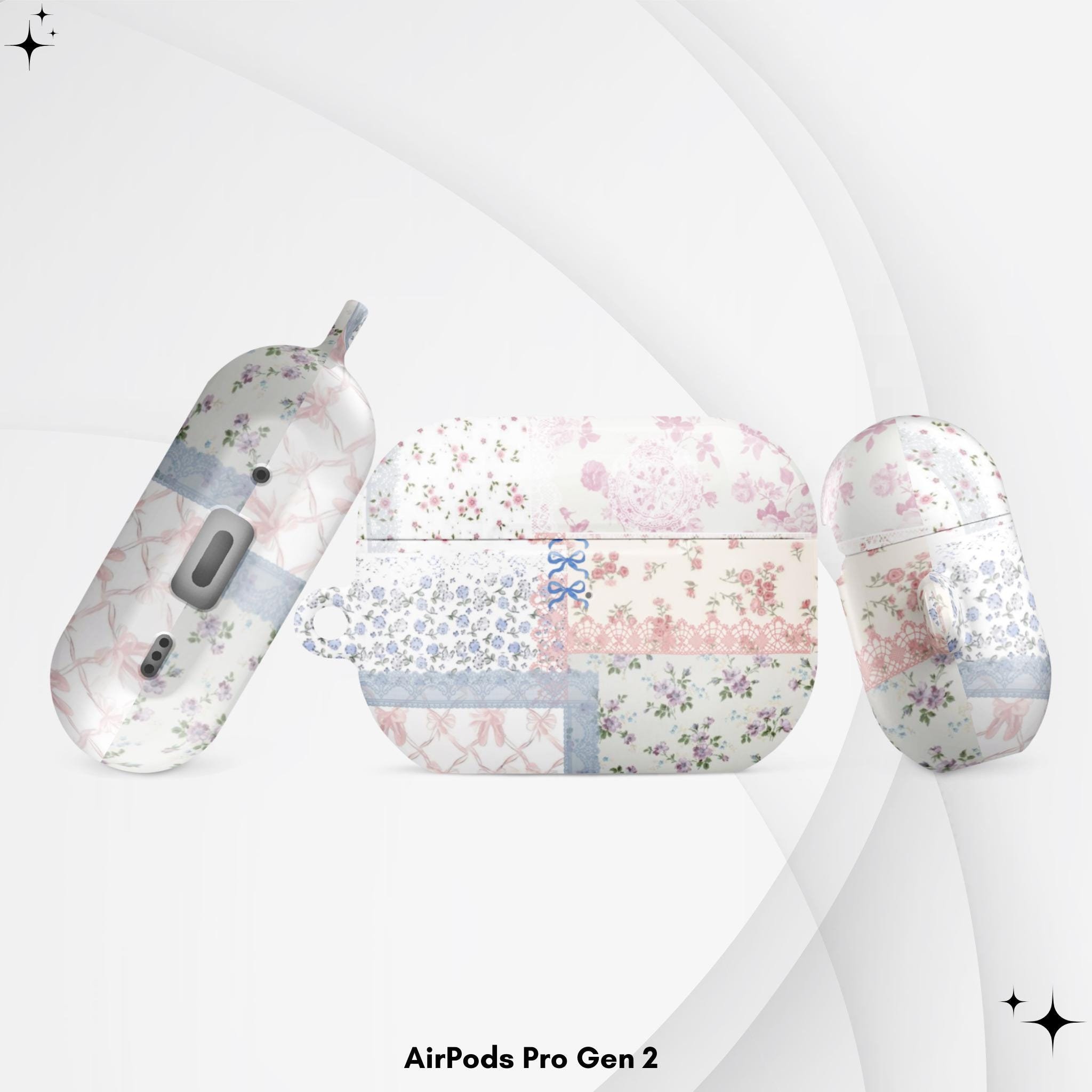 Patchwork LACEY QUILT Collage AirPod Case Lace Blushing Florals Airpods Case Coquette AirPods Pro Case AirPods Pro 2 Case 2nd 3rd Generation