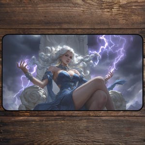 MTG Playmat Goddess of Thunder TCG Playmat  Epic Fantasy MTG Token Anime Desk Mat Custom Playmat Mousepad DnD mtg Accessories Playmats