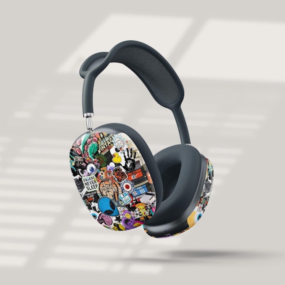 Retro Vintage Y2K Collage AirPod Max Cover Retro Gamer Stickers AirPods Max, Retro Anime AirPod Case Headphones Accessories Gift for Music