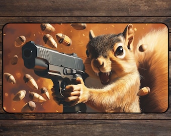 Funny Squirrel MTG Playmat: Acorns & Action - TCG Deskmat