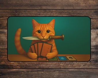 Chaotic Cat MTG Playmat Funny Magic the gathering TCG Commander Meme Mousepad and Deskmat