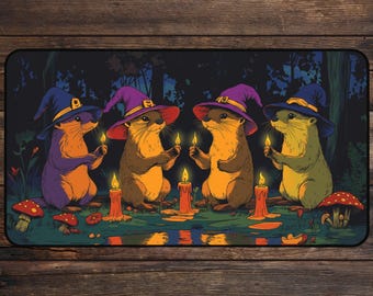 Wizard meme Magic The Gathering Funny Otter MTG Playmat TCG Commander Deskmat & Mousepad With Zones