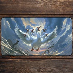 King of Chaos Geese Playmat | TCG Desk Mat, DnD Accessories