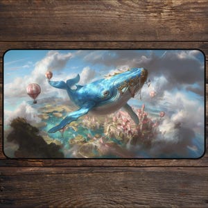 MTG Playmat Sky Whale MTG Token TCG Playmat Dreamcore Surreal Anime Desk Mat Custom Playmat Mousepad DnD mtg Accessories Playmats